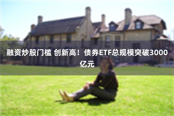 融资炒股门槛 创新高！债券ETF总规模突破3000亿元